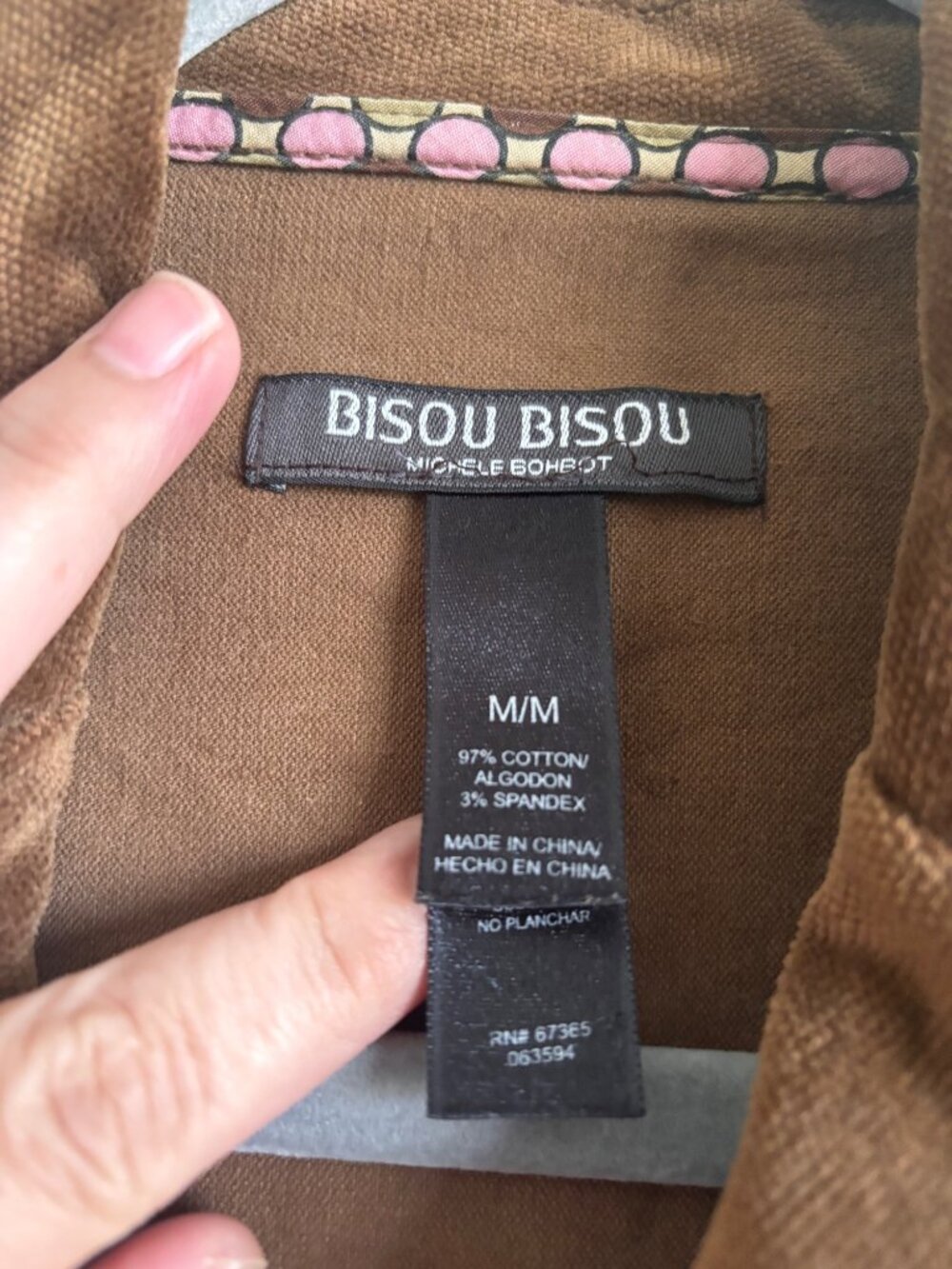 Vintage Y2K Bisou Bisou Fine Wale Corduroy Raw Hem Long Trench Jacket Brown - Picture 3 of 12